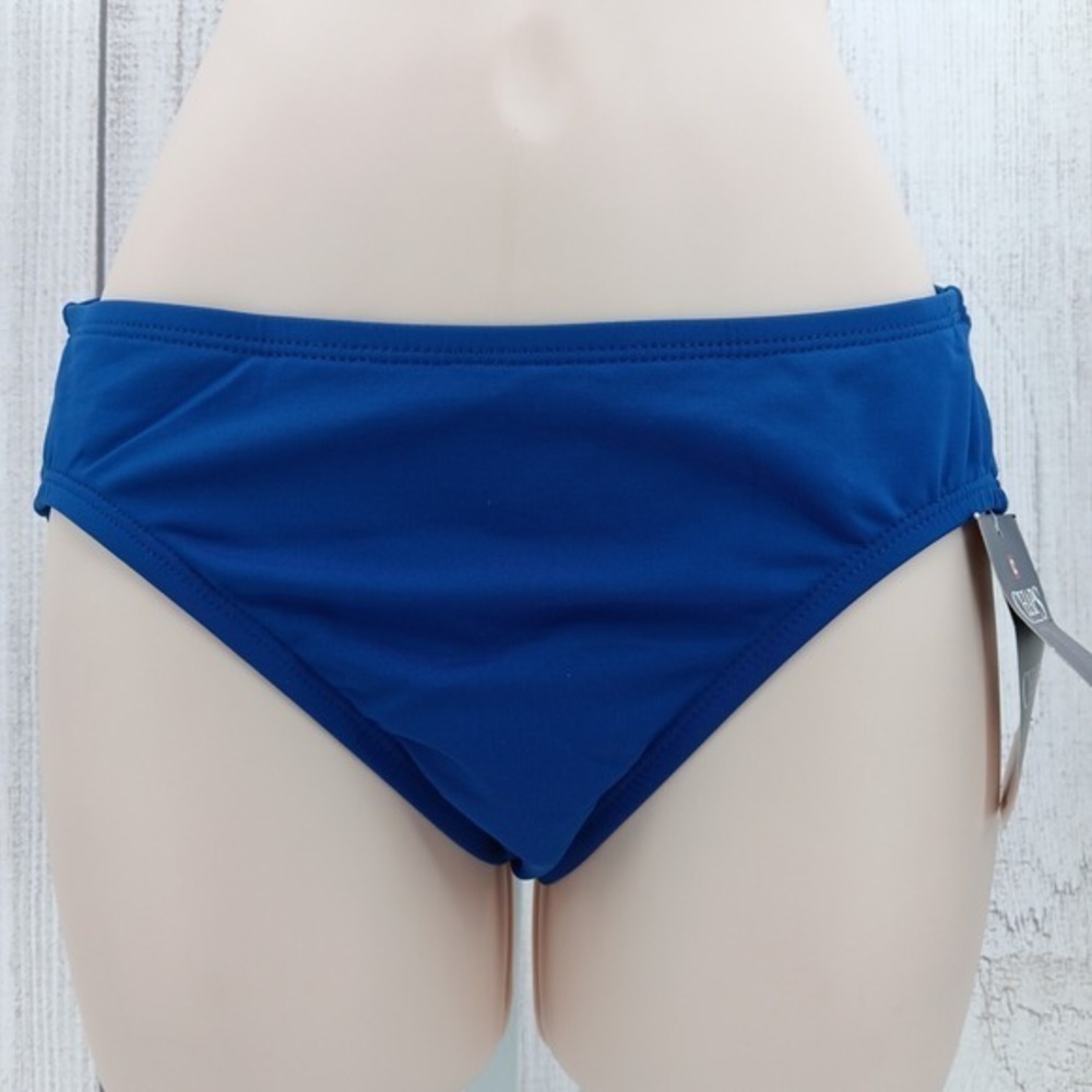 Chaps Woman's Hipster Swim Bikini Bottom, Size 4, Royal Blue